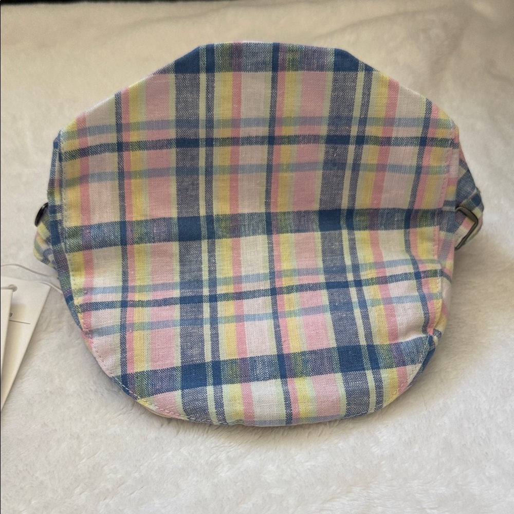 Janie and Jack Plaid Kids Hat - Blue, Pink, Yellow